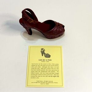 Just The Right Shoe Heel Decor “Late For A Date” Y2K